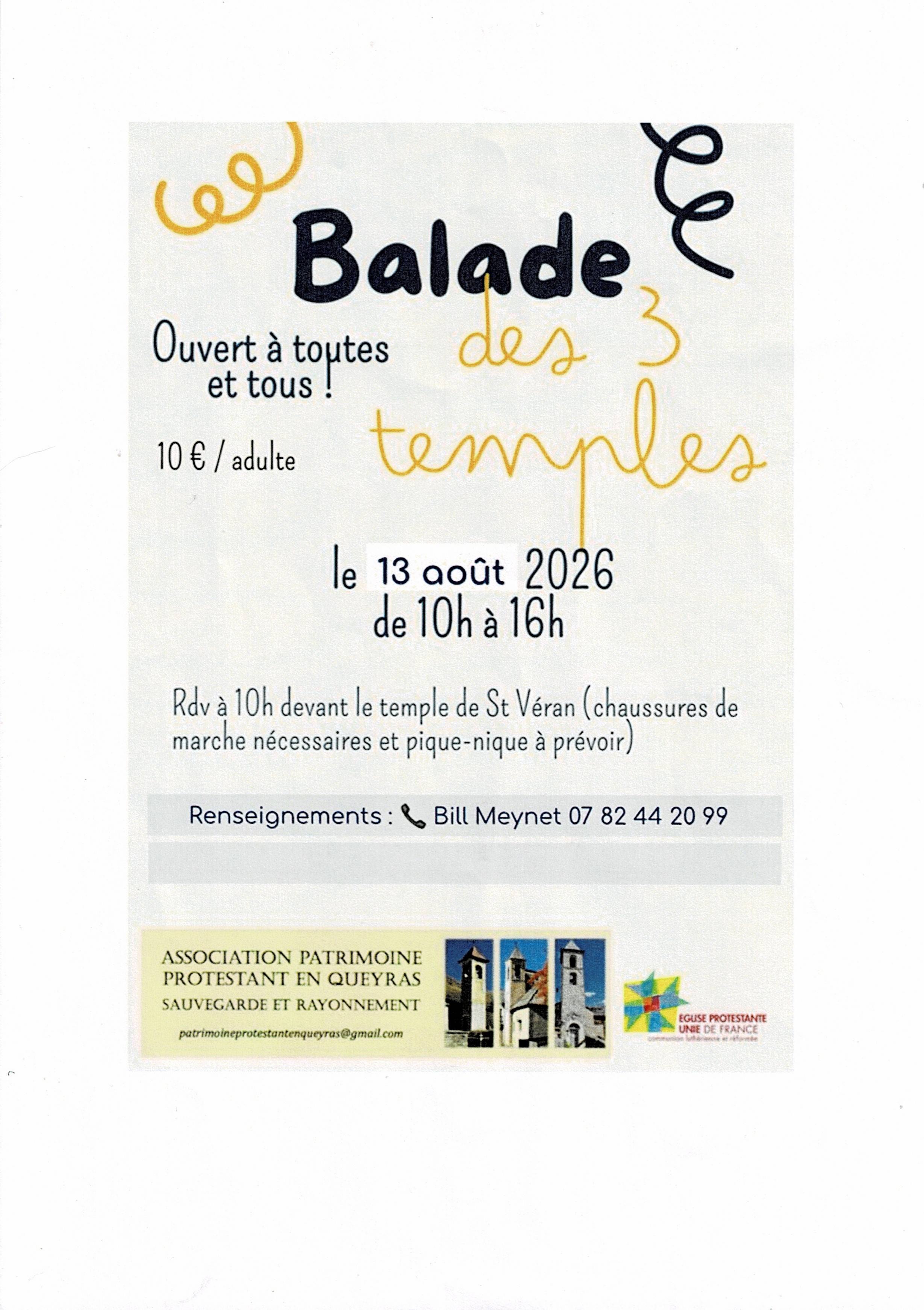 affiche balade des temples